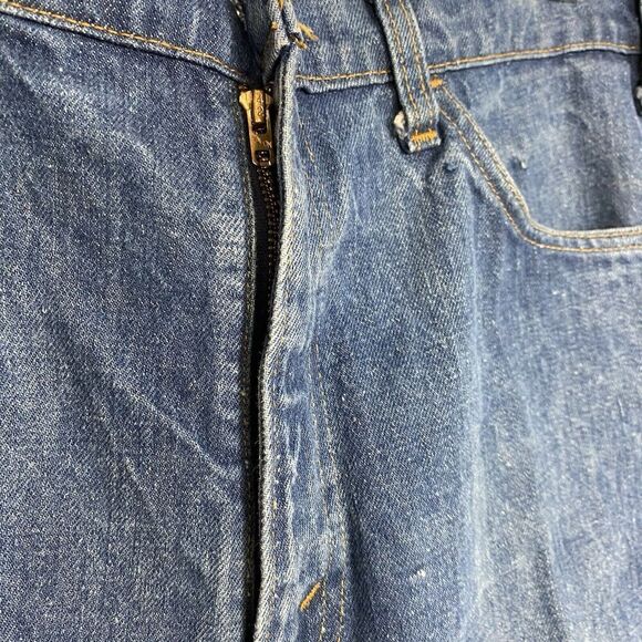 1970s Levi’s vintage orange Tab 646 Flare Jeans Circa 1970s 34 X 36 - Picture 4 of 12